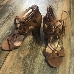 Laced up summer heels